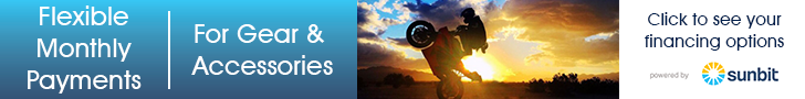 Flexible Monthly Payments, For Gear and Accessories, Sunbit Financing Banner
